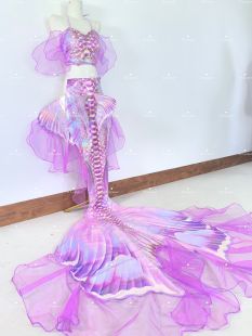 MRYUNER原创梦幻贝壳锦鲤美人鱼尾巴泳衣海洋馆潜水拍摄潜水下
