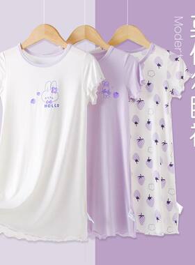 睡裙薄款夏季女孩中长款女童甜美