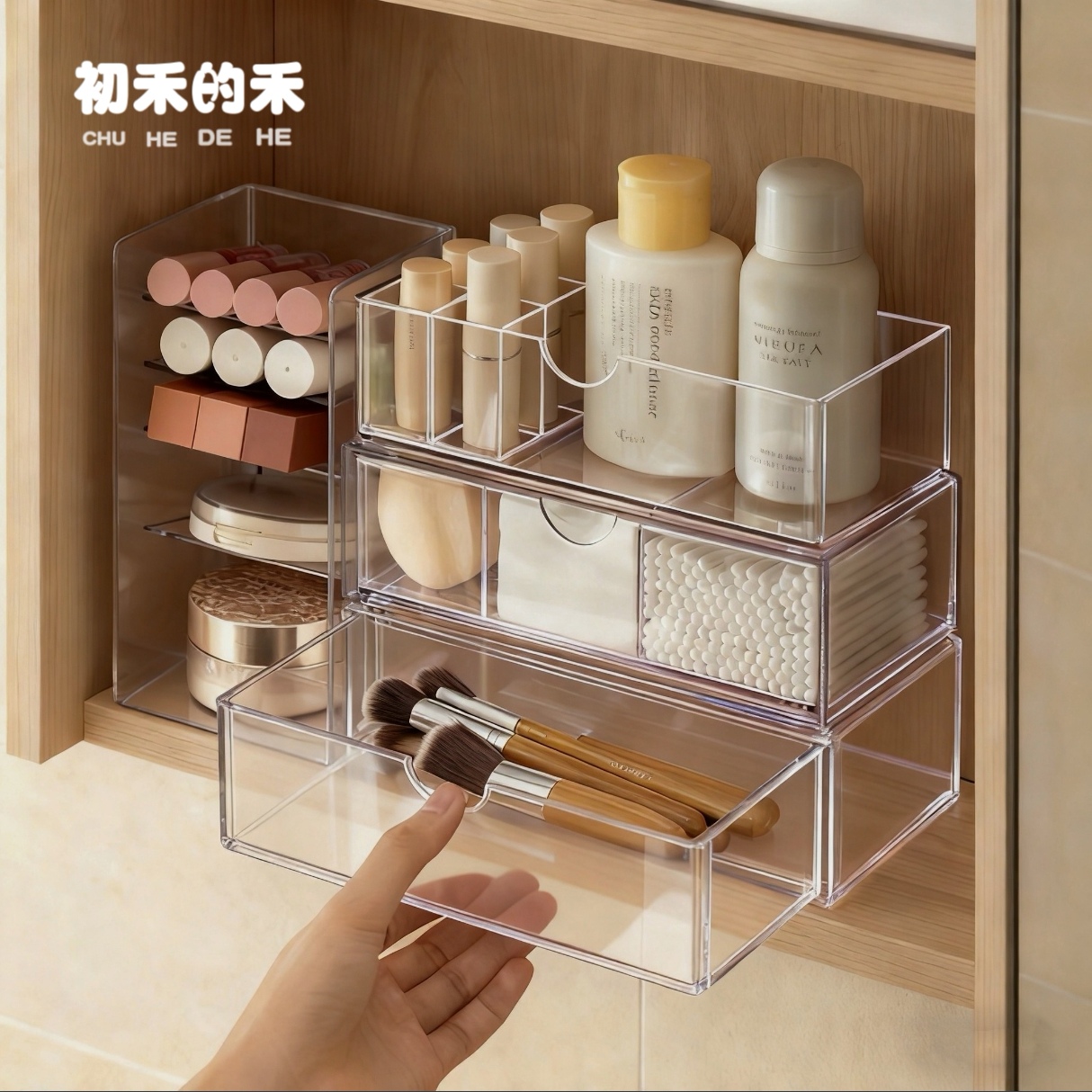 镜柜收纳盒亚克力透明风格抽屉