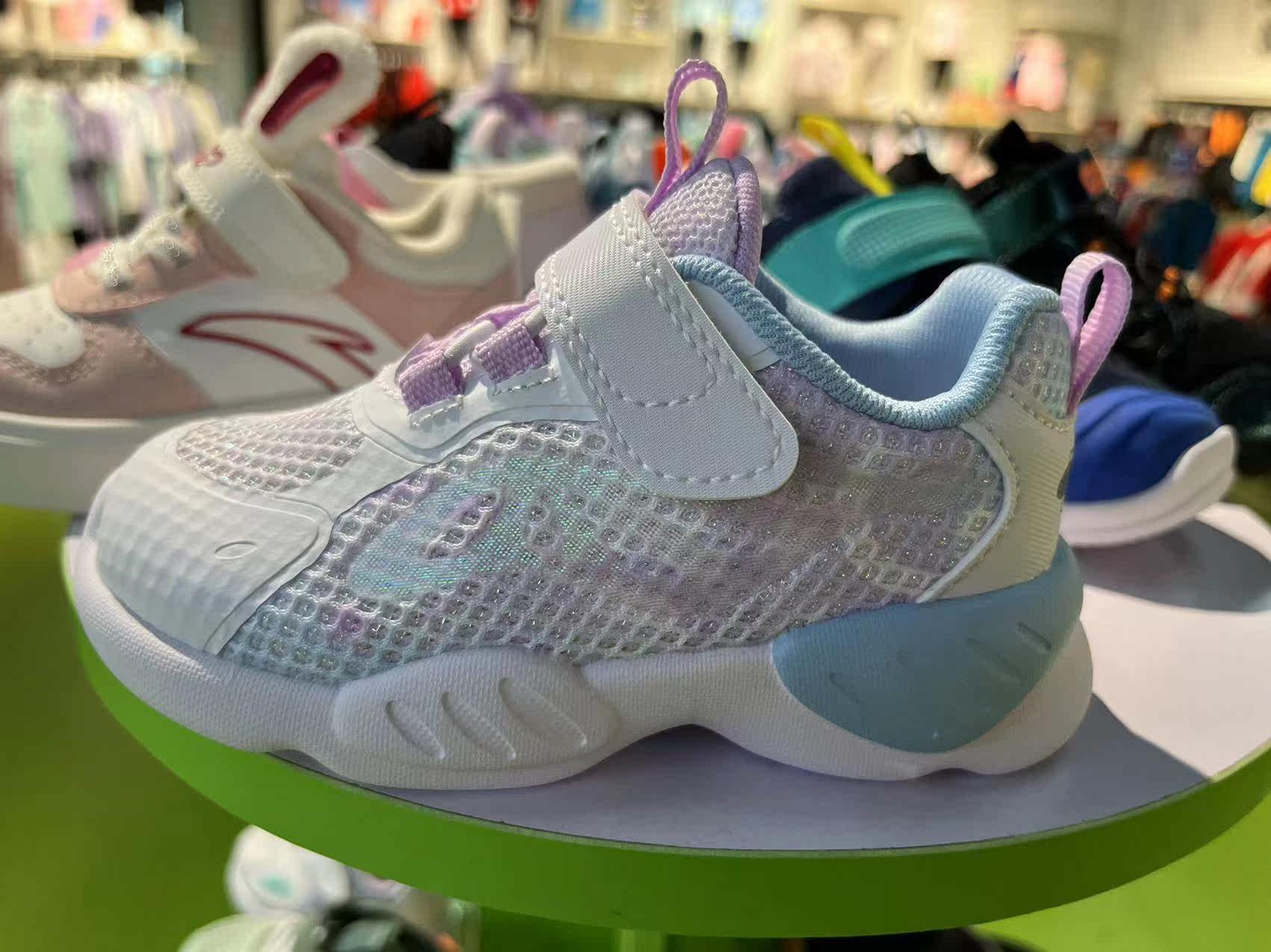 安踏婴童鞋antakids宝宝男女学步鞋夏网布休闲鞋魔术贴322320003