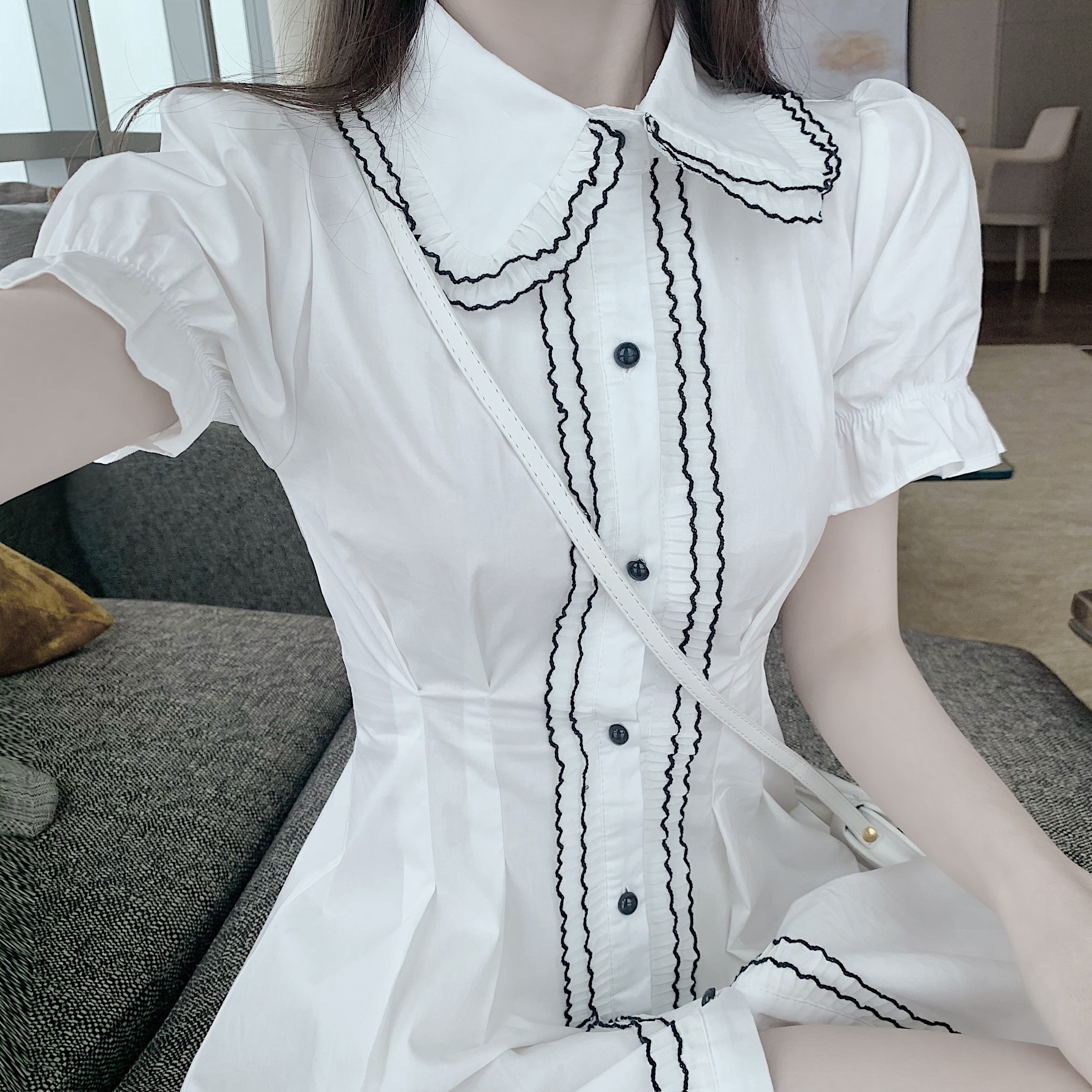 Real price French Retro High Waist Platycodon grandiflorum dress