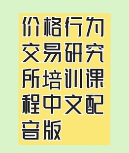 价格行为交易研究所培训课程中文配音版电子版视频学习资料