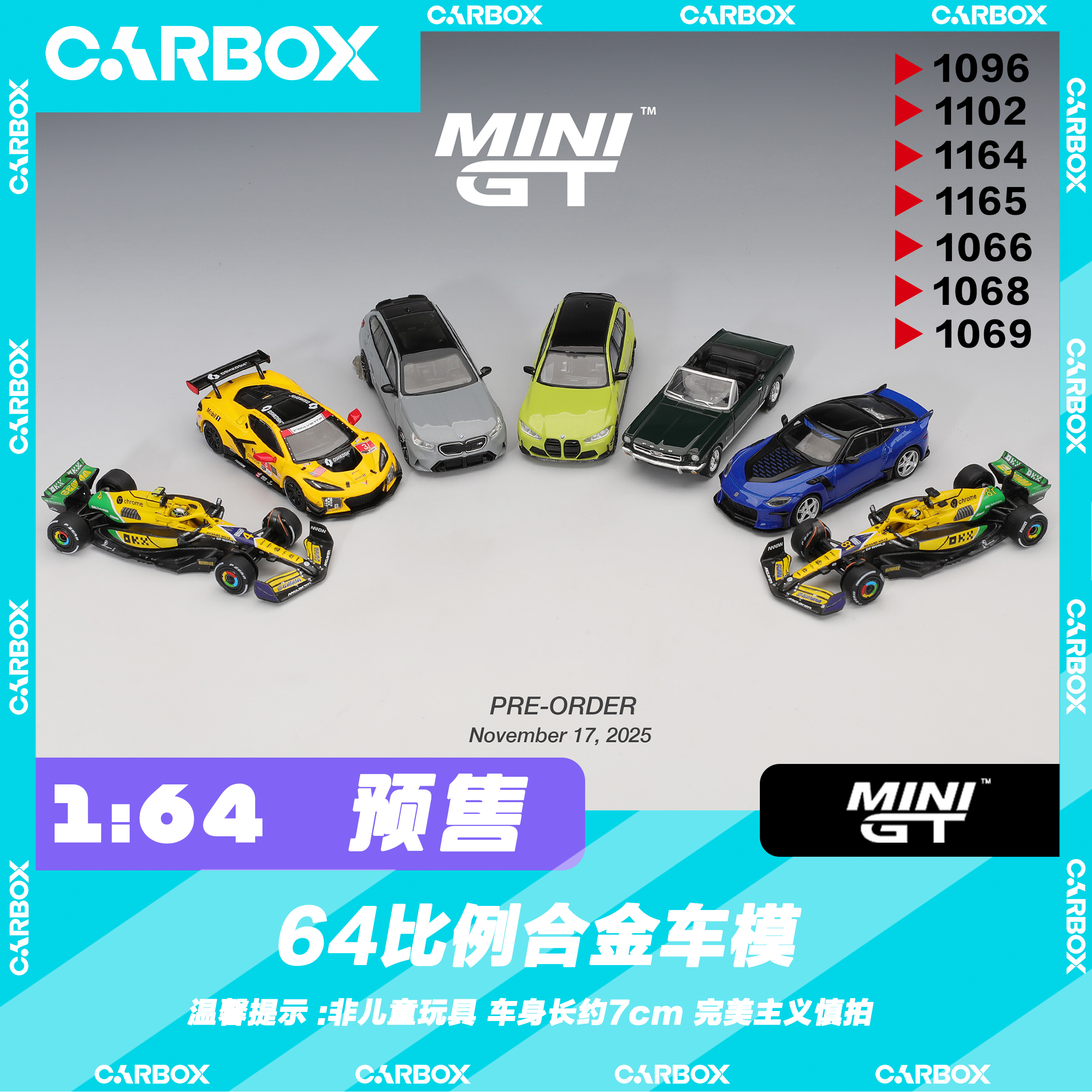 [CarBox] MINIGT 1:64 #1096 1102 1164 1165 1166 1167 1168