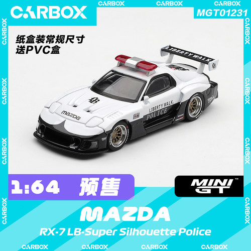 [CarBox] MINIGT 1:64马自达RX-7 LB-Super Silhouette 警车#1231