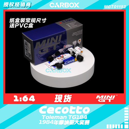[CarBox] MINIGT 1:64 Toleman TG184 F1 托勒曼 Cecotto #1193