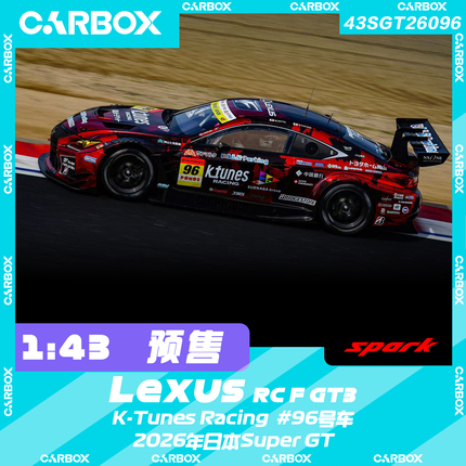 [Carbox] Spark 1:43 Lexus Rc F Gt3 2026 Super Gt No. 96