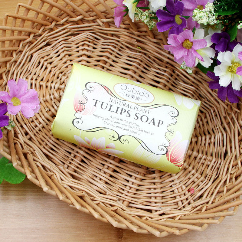 日本进口樱美堂植物郁金香精油手工皂洗脸沐浴洁面洁净