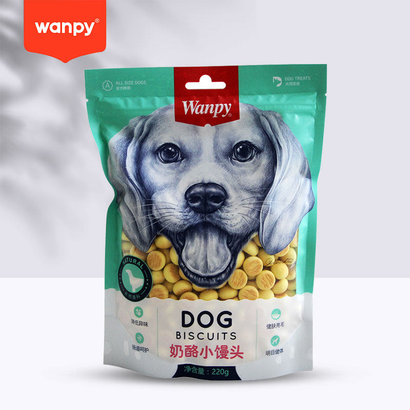 wanpy顽皮奶酪小馒头220g狗零食饼干宠物消臭犬磨牙博美幼犬狗粮