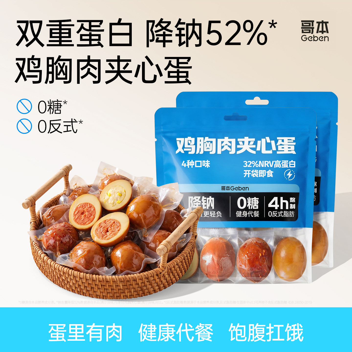 鸡胸夹心蛋降钠版健身代餐