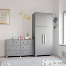 可比熊定制实木质儿童衣柜收纳柜家用卧室小户型简约现代宝宝衣橱