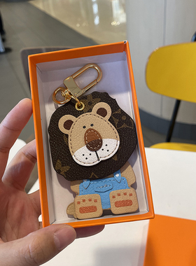 欧美可爱小狮子车钥匙扣挂件卡通摇头老花狮子包包挂饰情侣钥匙链