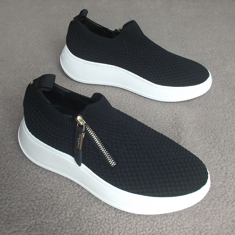 休闲透气2024年春秋黑色单鞋外贸