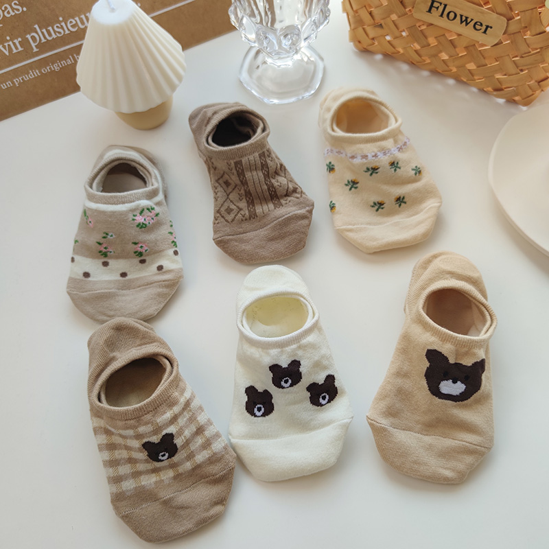 船袜夏季薄款透气隐形硅胶不掉