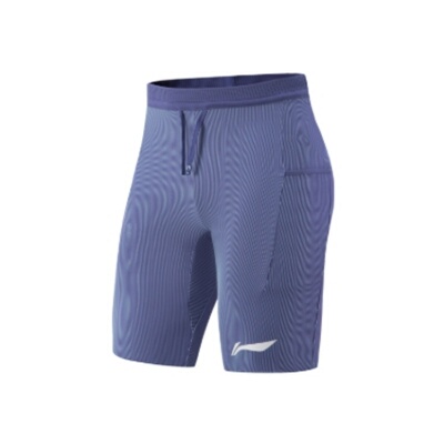 李宁男子排湿速干冰感紧身短裤