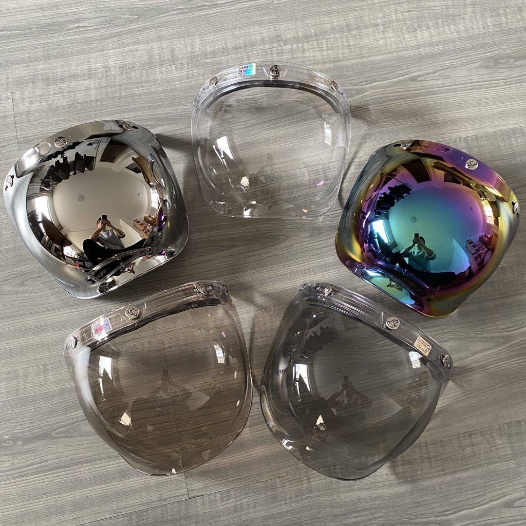 现货bell biltwell通用复古头盔挡风遮阳多色泡泡镜片 带旋转支架
