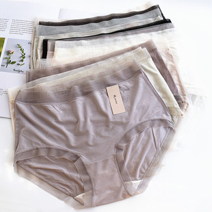 蕾丝边薄料透气中腰包臀微胖女士三角内裤 莫代尔 小兰裙A001 夏季