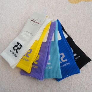 纯棉中筒女袜时尚外穿街拍袜梦娜吸汗防臭不滑动袜子