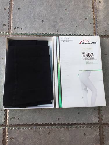 梦娜480d磁场收腹压雕黑色连裤