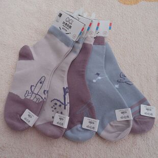 梦娜比奇乐园童袜纯棉中筒女袜7-9岁可爱甜美粉红小童袜防臭卡通