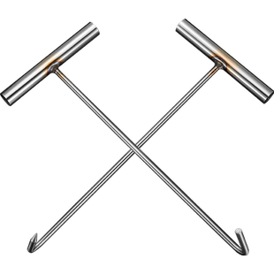 井盖拉钩不锈钢开污水井盖下水道卷闸门铁钩子长杆拉勾工具拉货