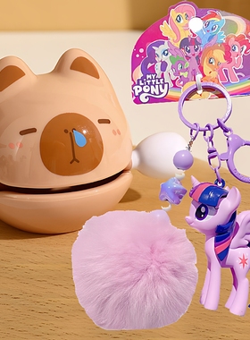 招财卡皮巴拉木鱼敲儿童玩具佛系解压礼品小马宝莉磁吸画板桌摆件