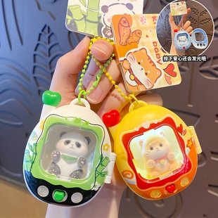 萌宠发光玩偶植绒生肖公仔儿童玩具木鱼挂件开门紫悦碧琪书包挂饰