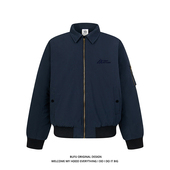 亿万少年BUFU美式 vibe复古翻领飞行夹克保暖棉服bomber短款 外套男