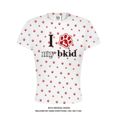 复古爱心狗狗修身 短袖 T恤女夏季 亿万少年BUFU美式 辣妹正肩短款 tee