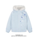 亿万少年BUFU毛领雪花座山雕连帽棉衣外套男女情侣冬季 加厚棉服潮