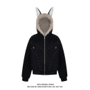 亿万少年BUFU美式铆钉小恶魔座山雕棉衣男女冬季杜宾宽松外套棉服