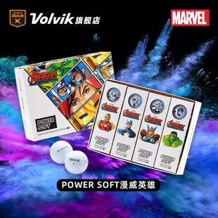 Volvik沃维克高尔夫球二层光面POWERSOFT联名款两层练习初学12粒