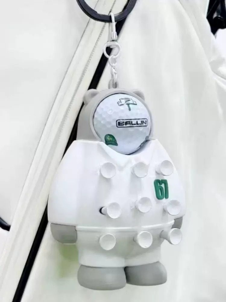 Xnells高尔夫大师赛球tee收纳熊 球包挂件配件