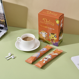 台湾德林darling亲爱的白咖啡 无蔗糖速溶二合一进口冲泡饮品10包