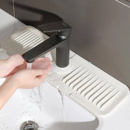 洗脸盆沥水垫水龙头防溅水防霉硅胶垫水槽积水垫家用防滑台面垫