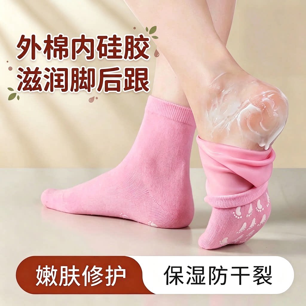硅胶保湿去角质防滑防裂足膜