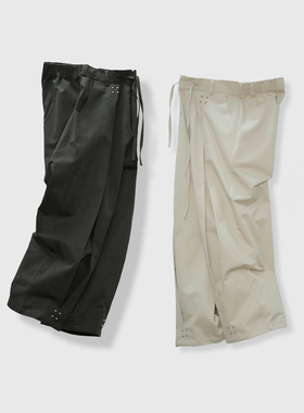 Epide Prefab 23AW 男女潮流宽松立体剪裁抽绳折纸阔腿长裤