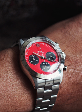 现货 WMT Watch GP1 – Red Dial 复古石英多功能手表腕表