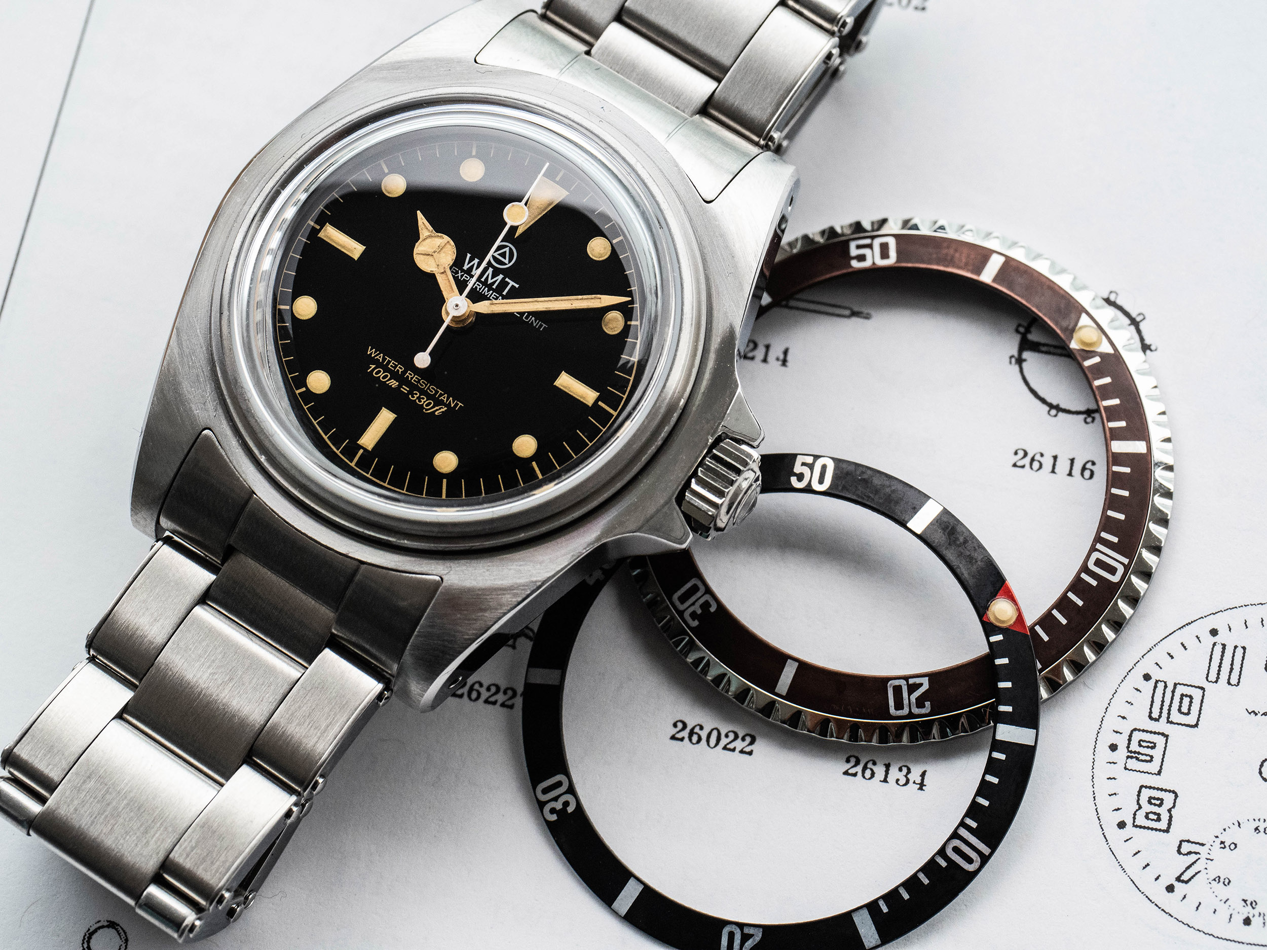 wmt watch royal marine – interchangeable bezel复古自动手表