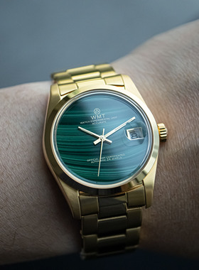 WMT Watch Nobu – Malachite Dial大理石纹孔雀石盘自动复古手表