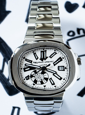 WMT Watches Green Label系列AM0080C黑白手表涂鸦异形盘自动手表