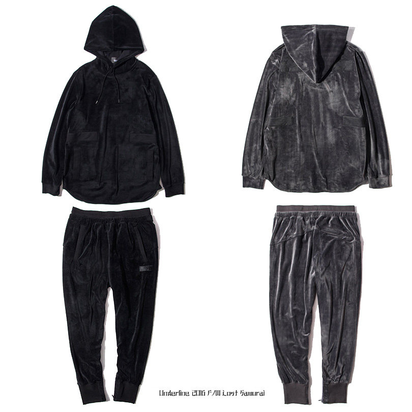 英籍設計師品牌UNDERLINE 16FW舒適刺繡絨面KANYE風高街運動套裝在類目 男裝, 休閒褲中 - 來自Buy2taobao.com提供專業的淘寶代購服務