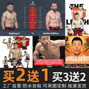 张伟丽宋亚东李景亮海报格斗搏击拳击馆MMA墙贴壁纸挂画装饰3644