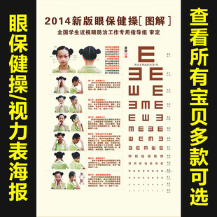 带视力表眼保健 眼保健操挂图 眼保健操挂图解2018最新 版