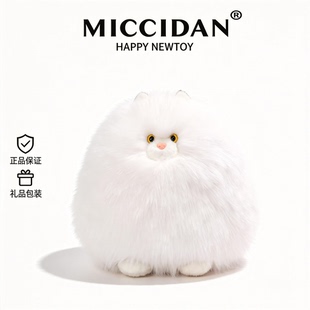 2025新款可爱炸毛猫咪玩偶小猫抱枕毛绒玩具女孩娃娃公仔生日礼物