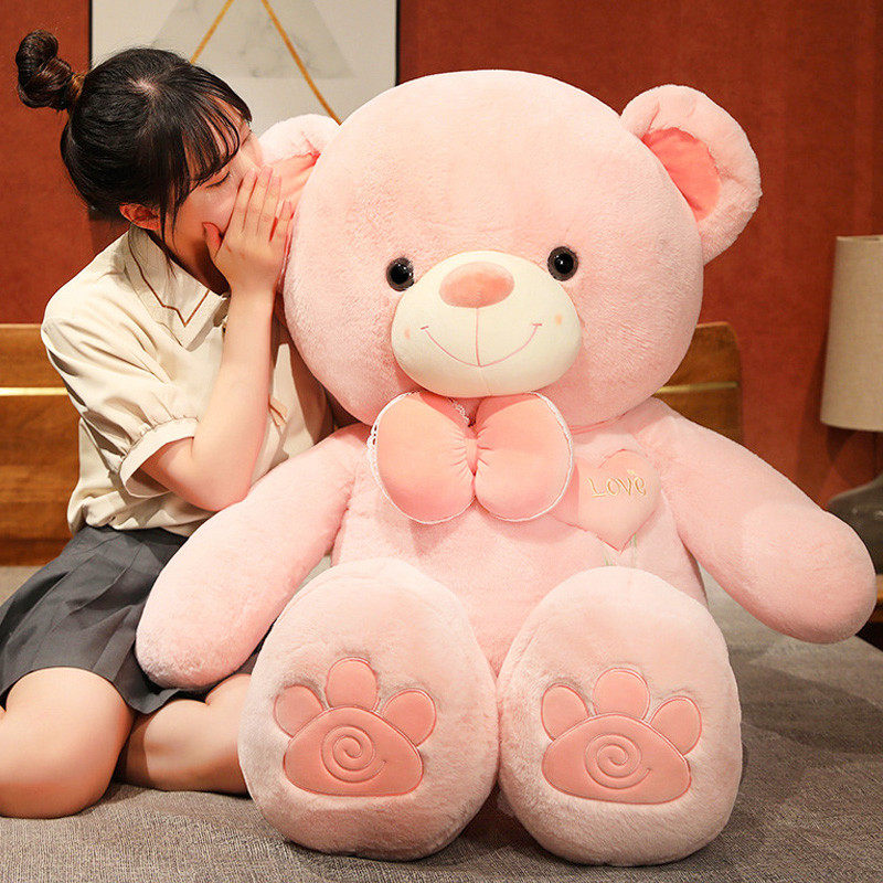 泰迪熊公仔大熊娃娃女孩毛绒玩具女生床上抱抱熊玩偶抱枕生日礼物