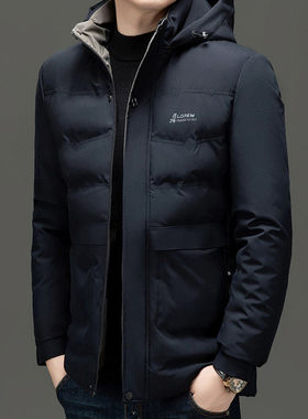2026新款冬季中款修身中年棉服男夹棉夹克保暖棉衣商务休闲外套厚
