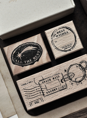 ChickTracks&台湾喵吉星 星星邮局印章 台产手帐创意复古手账印章