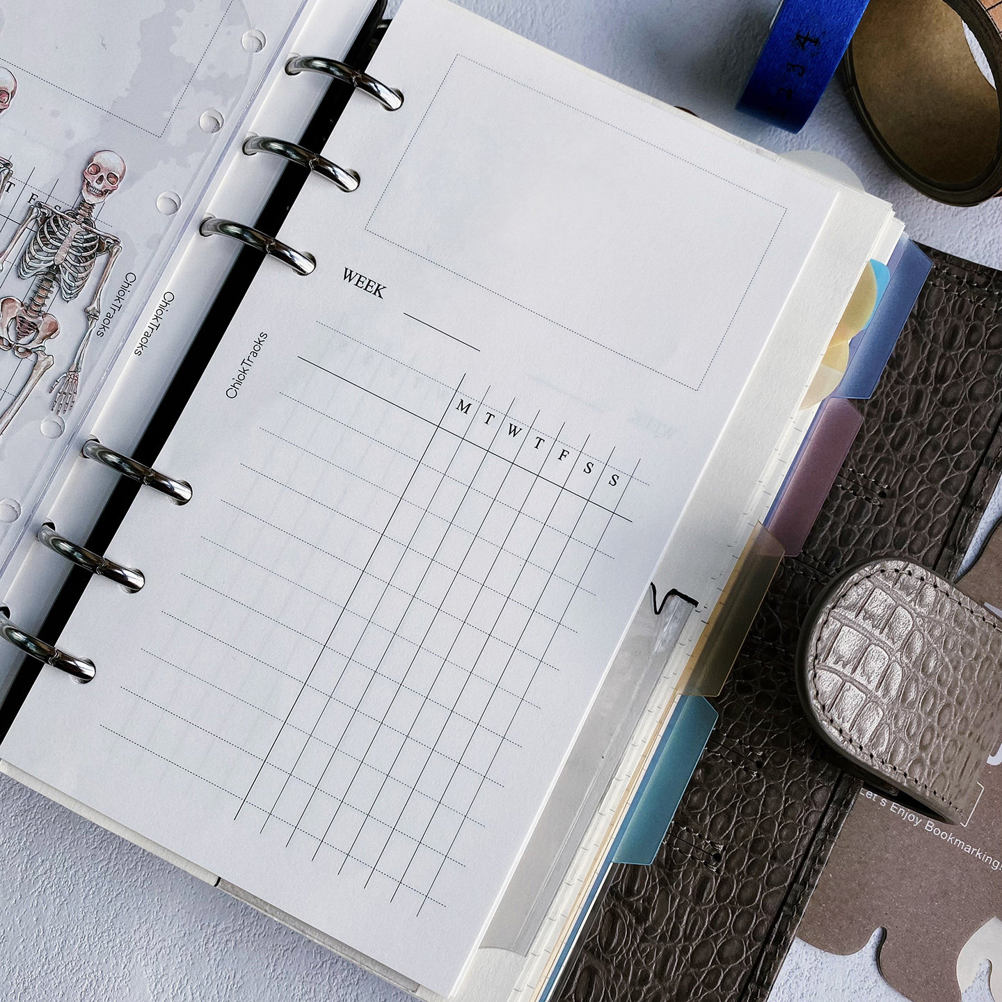 极简风手帐本活页替芯A6周打卡页