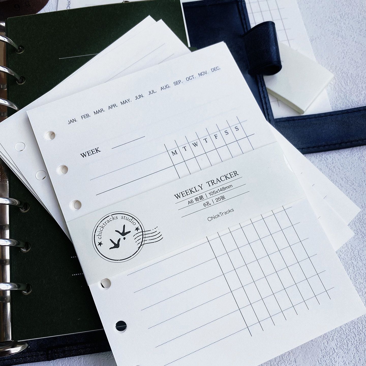 手帐本活页本奇葩A6周打卡内页