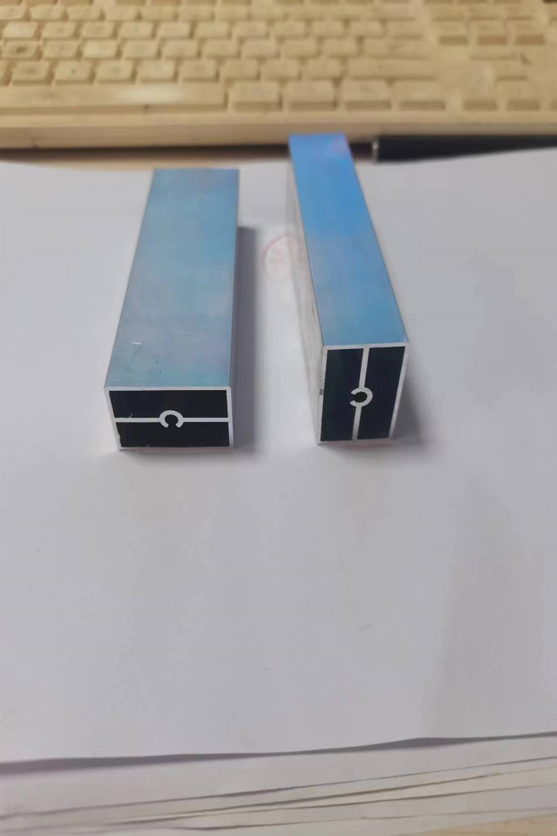 空心铝管带螺丝 空调设备百叶铝合金铝型材 带筋铝合金扁管铝方通